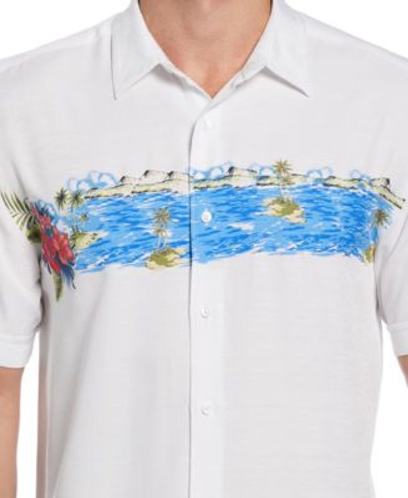Men's Textured Scenic-Print Shirt