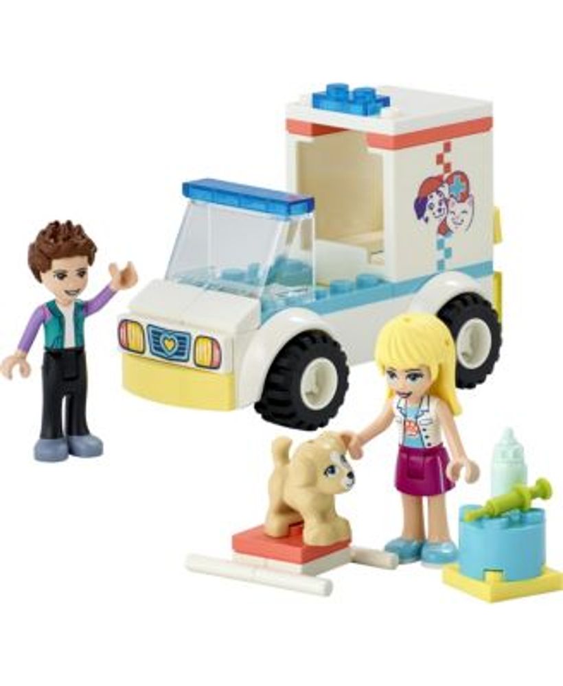 Friends Pet Clinic Ambulance Building Kit, Dog Toy Comes with Stephanie and Ethan, 54 Pieces