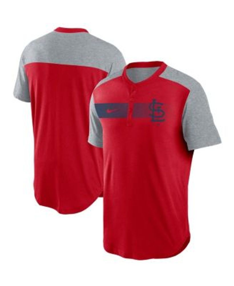 Nike Men's St. Louis Cardinals Dri-Fit 3/4 Sleeve Henley T-Shirt