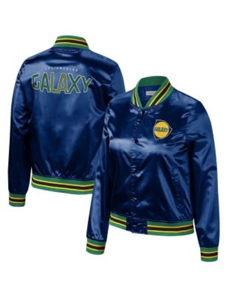 Women's Mitchell & Ness Navy Dallas Cowboys Galaxy Full-Zip Windbreaker Hoodie Jacket