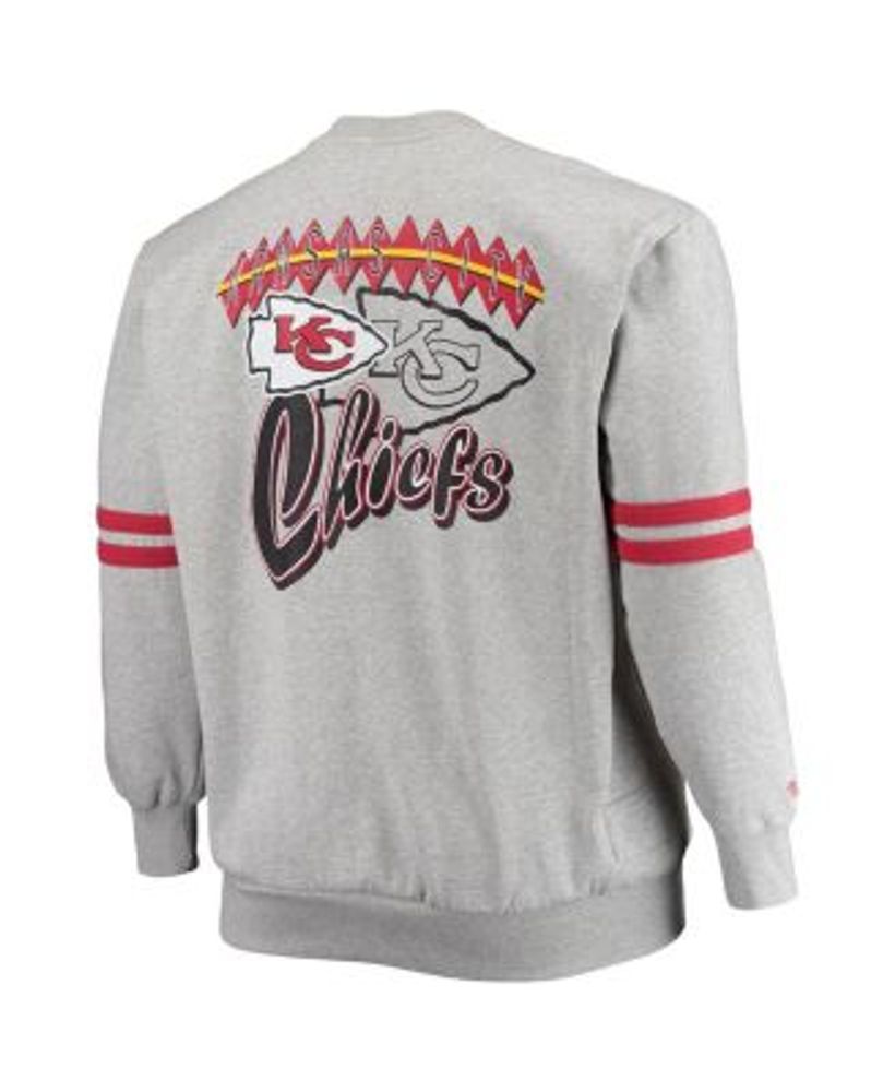 Men's Mitchell & Ness Heather Gray/Red Kansas City Chiefs Big