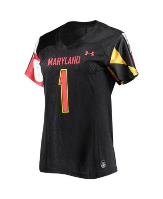 Under Armour Men's Maryland Terrapins #1 Black Replica Football Jersey, Large