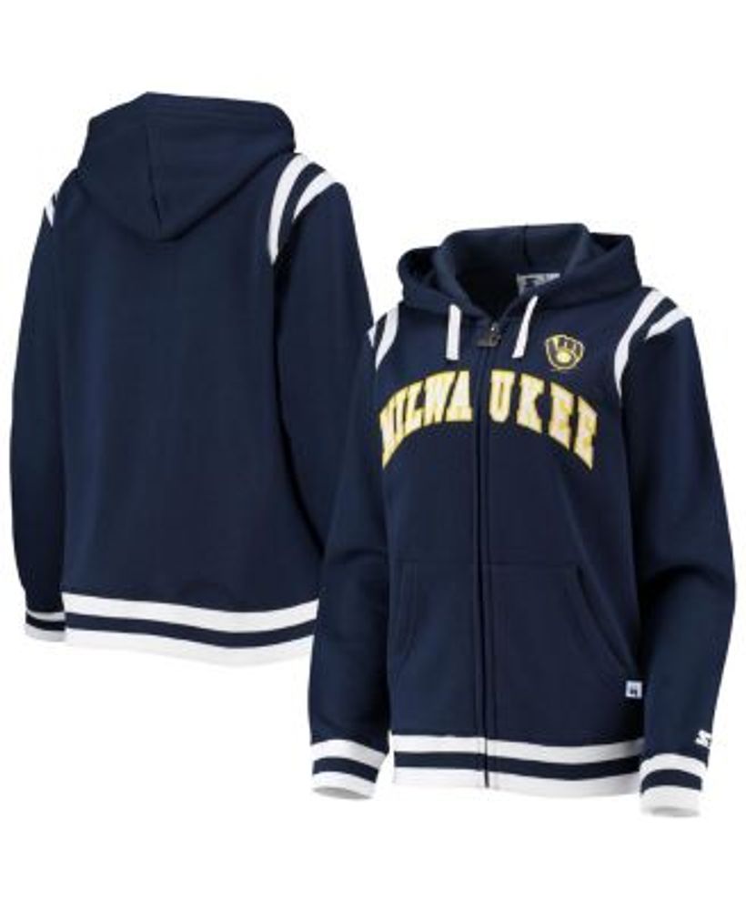 MILWAUKEE BREWERS MEN'S SMALL NIKE SOFTSHELL HOODIE NEW