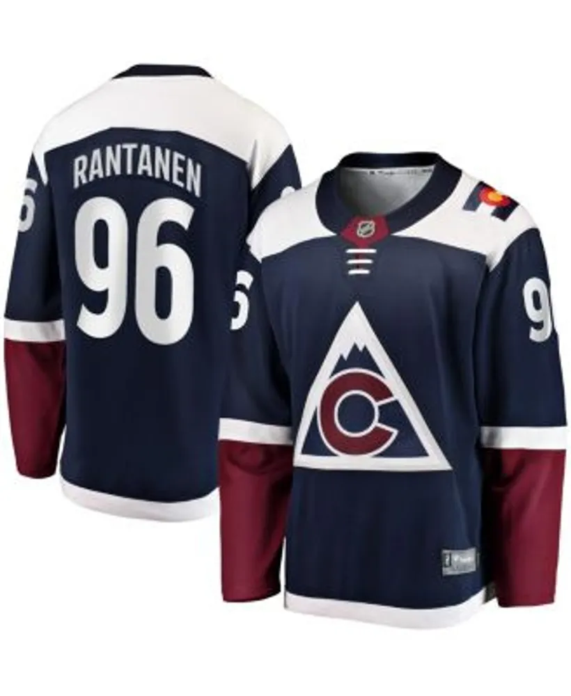 Men's Fanatics Branded Nathan MacKinnon Burgundy Colorado Avalanche Team Authentic Stack Name & Number T-Shirt