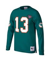 Men's Mitchell & Ness Dan Marino Black Miami Dolphins Retired Player Name &  Number Mesh Top