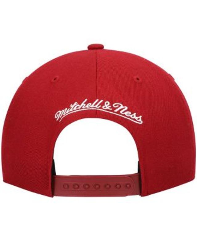 Miami Heat Classic Red Snapback Hat by Mitchell & Ness (Olive