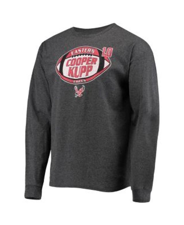 Original Retro Brand Men's Cooper Kupp Heathered Black Eastern Washington  Eagles Long Sleeve T-shirt