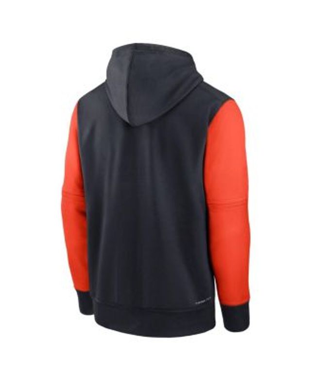 Stitches Men's Navy, Orange Detroit Tigers Anorak Half-Zip Hoodie