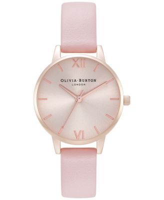 Women's Classics Pink Leather Strap Watch 30mm