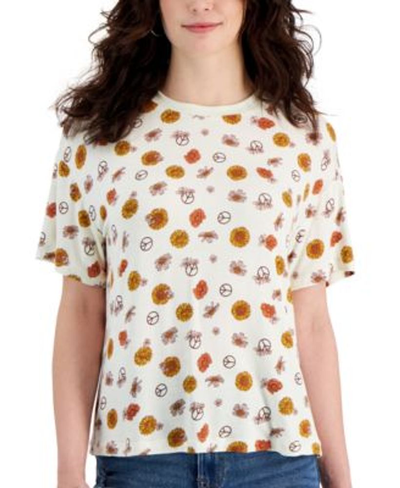 Juniors’ Sunflower T-Shirt