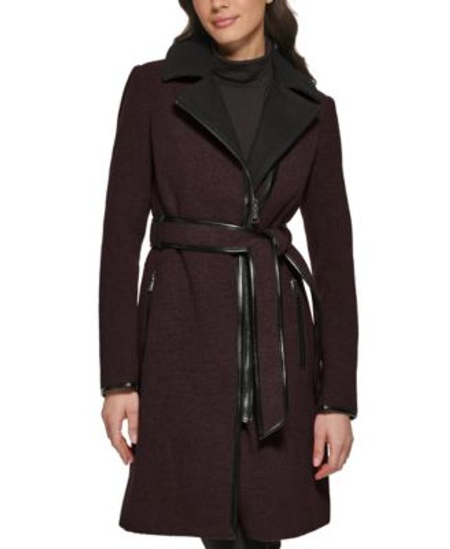 Michael Kors Women's Asymmetric Belted Wrap Coat, Created for Macy's |  Hawthorn Mall