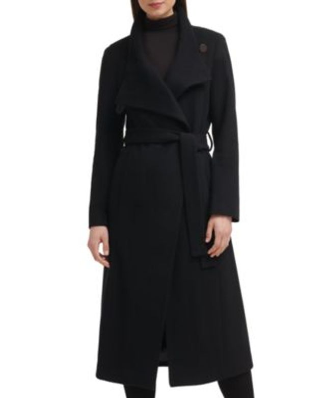 women's chain belted maxi coat