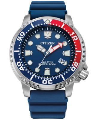 Eco-Drive Men's Promaster Dive Blue Strap Watch, 44mm