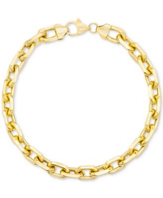 Men's Rolo Link Chain 14k Gold-Plated Sterling Silver