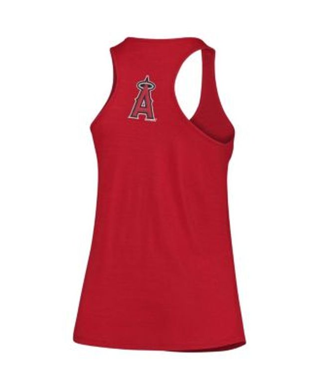 Texas Rangers Majestic Threads Women's Scoop Neck Racerback Side