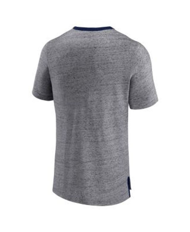 Fanatics Branded Heathered Gray Los Angeles Dodgers Iconic Team Element Speckled Ringer T-Shirt