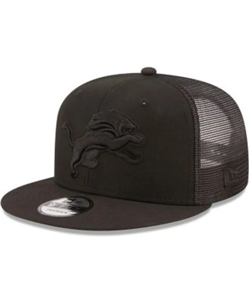 Men's New Era Black Detroit Lions Omaha 59FIFTY Fitted Hat