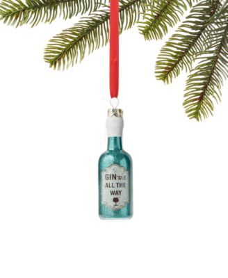 Holiday Lane Foodie and Spirits Glass Bottle Ornament, Created for Macy's