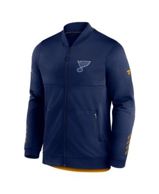 Men's adidas Navy St. Louis Blues Game Mode Quarter-Zip Pullover Jacket
