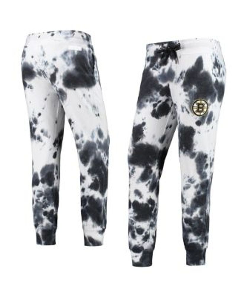 Women's DKNY Sport White/Black Philadelphia Eagles Melody Tie-Dye Jogger  Pants