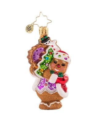 The Gingerbread Man Can Gem Glass Ornaments