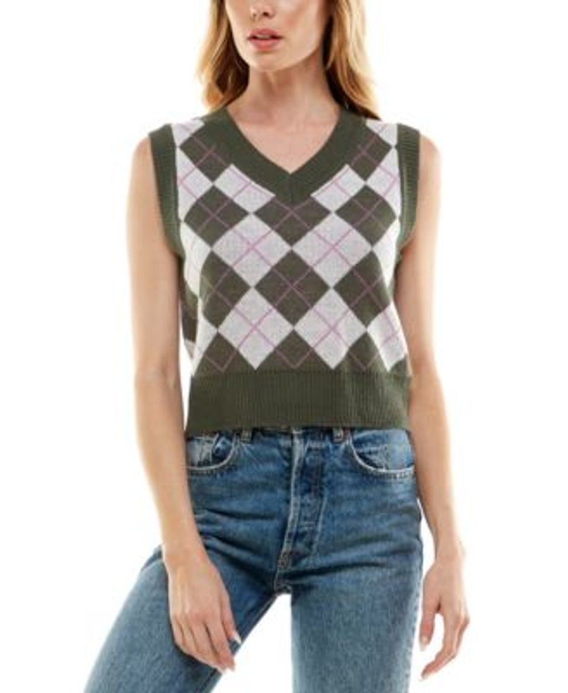 Ultra Flirt Juniors' Shrunken Argyle 