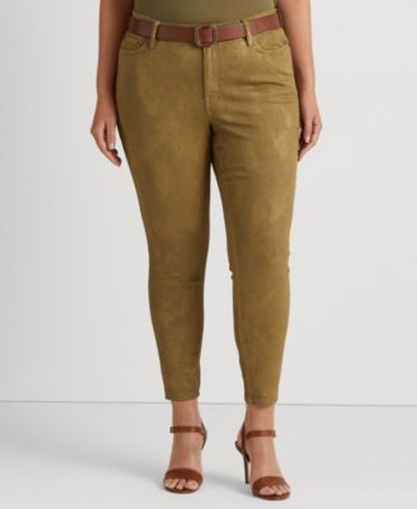 Lauren Ralph Lauren Plus-Size Metallic High-Rise Skinny Ankle Jeans |  Connecticut Post Mall