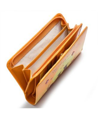 Women's Paws Printed Medium Leather Bifold Wallet