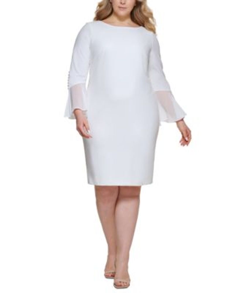 Calvin Klein Plus Illusion Bell-Sleeve Dress | Foxvalley Mall