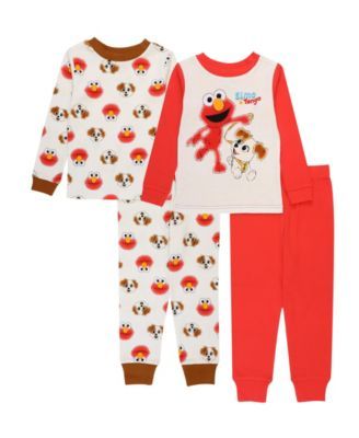 Toddler Boys SesStreet Pajamas, 4 Piece Set