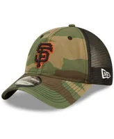 Men's White, Black San Francisco Giants Tie-Dye Wave Trucker 9FIFTY Snapback Hat