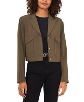 Women's Notched Collar Cropped Blazer
