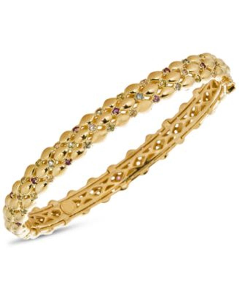 Macy's Diamond Bangle Bracelet in 14K White Gold (1 Ct. t.w.) - Multi