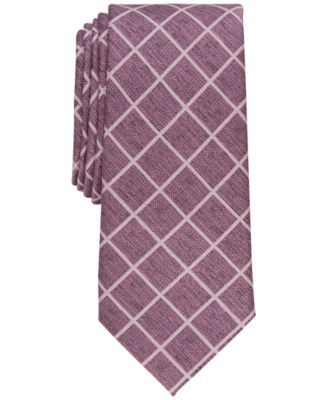 Men's Blossom Grid Slim Tie, Created for Macy's