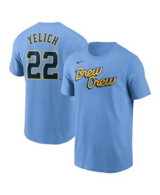 Nike Milwaukee Brewers Lorenzo Cain Powder Blue 2022 City Connect Replica Jersey