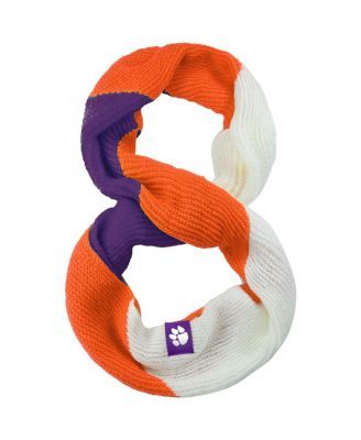 Women's Clemson Tigers Color Block Knit Infinity Scarf