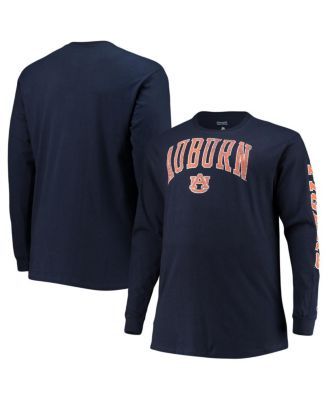 Fanatics Men's Branded Navy Milwaukee Brewers Big and Tall Solid Back Hit Long  Sleeve T-shirt