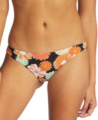 Juniors' Floral-Print Cheeky Bikini Bottoms