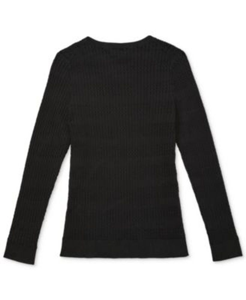 Women's Cotton Sweater with Wide Neck Opening