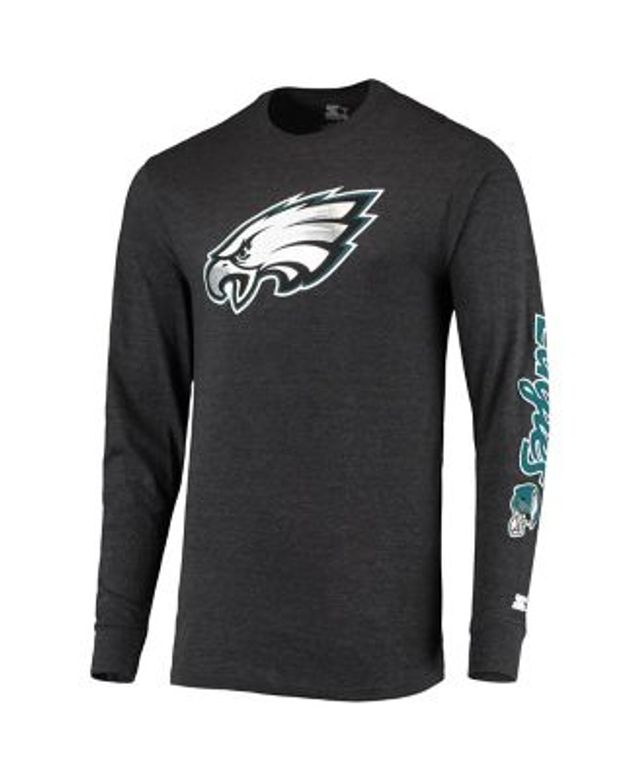 Men's Carolina Panthers Starter Black/White Halftime Long Sleeve T