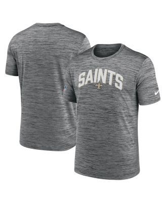 Men's Nike Gray New Orleans Saints Sideline Velocity Athletic Stack Performance T-Shirt Size: Large