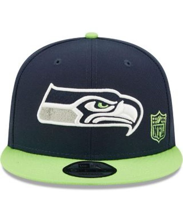 Men's New Era Navy/Neon Green Seattle Seahawks NFL x Staple Collection 59FIFTY Fitted Hat