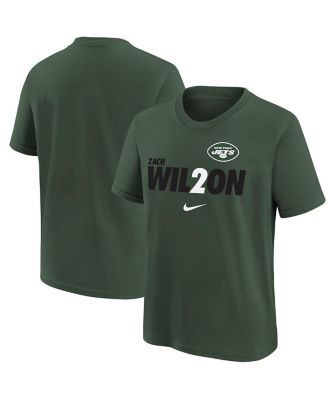 Youth Nike Zach Wilson Gray New York Jets Inverted Team Game Jersey