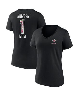 Women's Branded Black New Orleans Saints Team Mother's Day V-Neck T-shirt