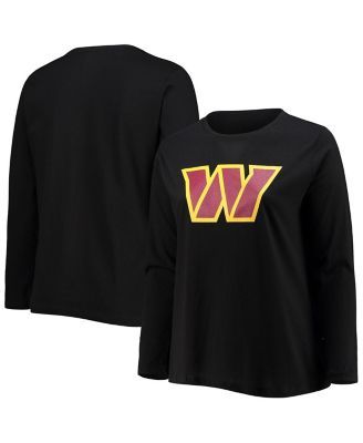 Nike Women's Logo Essential (NFL Washington Commanders) T-Shirt in Black, Size: Small | NKAF00A9E-CM4