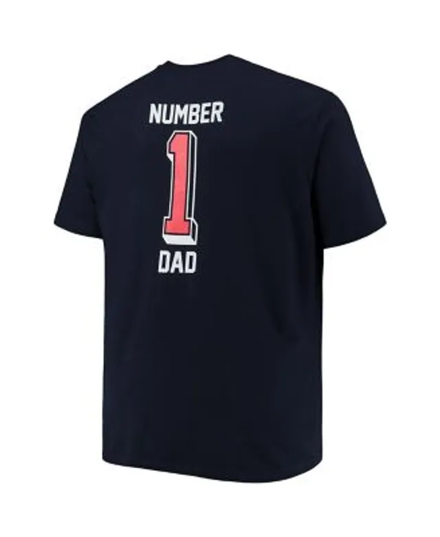 Men's Detroit Tigers Navy Big & Tall Father's Day #1 Dad T-Shirt