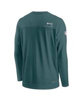 Philadelphia Eagles Nike Dri-Fit Cotton Long Sleeve Raglan T-Shirt - Mens