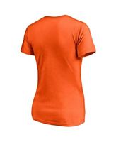 Women's Fanatics Branded Orange/White Denver Broncos Ombre Long Sleeve T-Shirt Size: Small