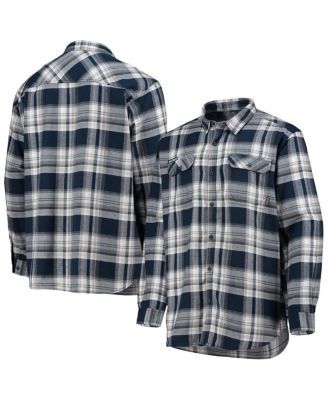 Women's Dallas Cowboys Antigua Navy Button-Down Flannel Shirt