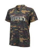 Women's Derrick Henry Camo Tennessee Titans Name and Number V-Neck T-shirt